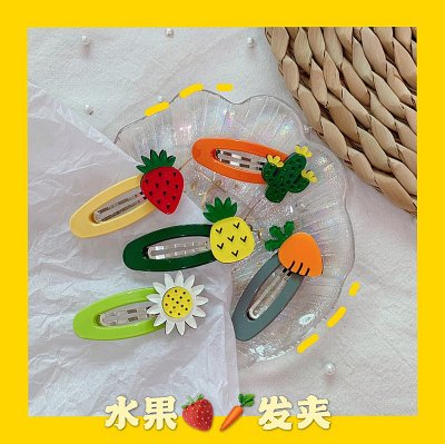 【水果系列】壓克力透明髮夾-清新夏日風格