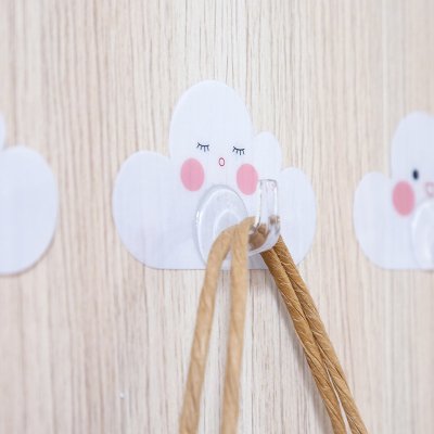 【表情雲朵】強力掛勾 - 可愛門後收納 (4個) 商品圖片 4