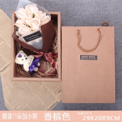 【熱銷推薦】玫瑰花香皂花束小熊禮盒 - 情人節母親節畢業季必備 商品圖片 6
