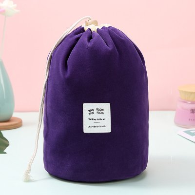 【圓筒絨布】束口化妝包 - 大容量便捷收納 商品圖片 8