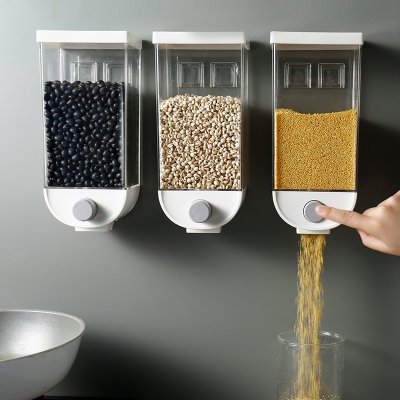 【按壓出料】壁掛密封罐-雜糧零食收納 商品圖片 3