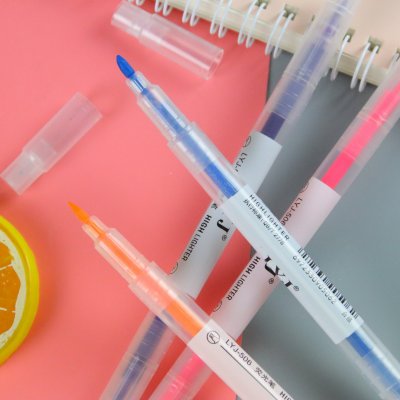 【雙頭螢光筆】極簡設計-學生重點標記筆 商品圖片 3