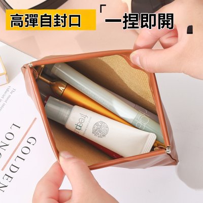 【PU皮革收納包】自動開合-彈片零錢化妝包 商品圖片 3