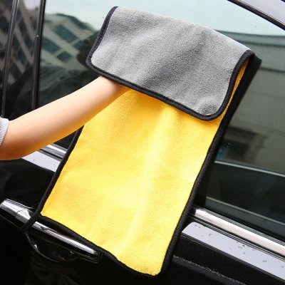【雙色擦車巾】加厚毛巾-吸水無痕洗車玻璃巾