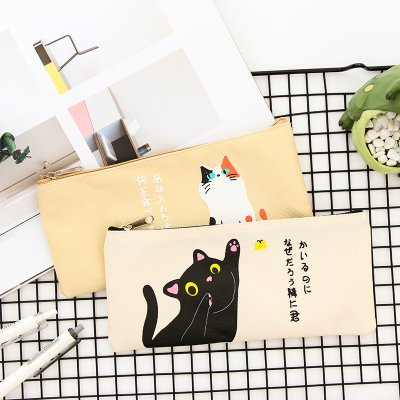【大容量貓咪圖案】牛津布筆袋 - 卡通拉鏈文具收納袋 商品圖片 2