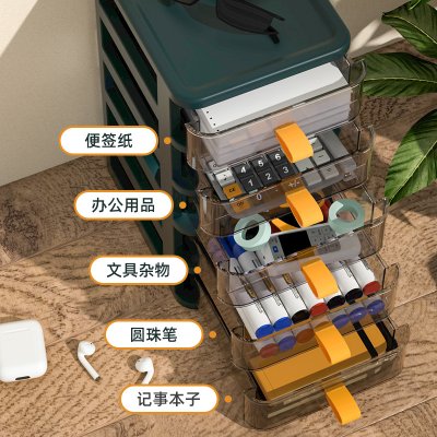 化妝品收納盒桌面文具書本置物架口紅梳妝臺大容量防塵整理架子