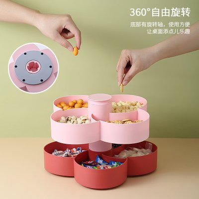 【雙層旋轉】糖果盒 - 多格分類果乾收納 商品圖片 3