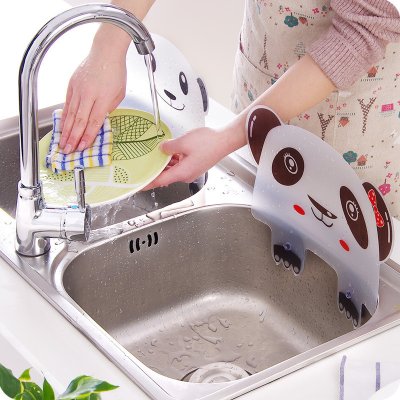 【廚房防濺神器】可愛熊貓吸盤擋水板 - 洗碗不濕身 商品圖片 2