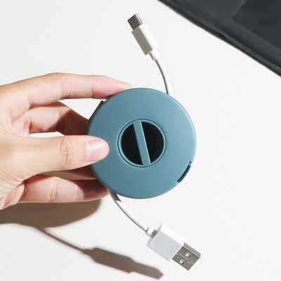 【360度旋轉收納】充電線整理盒-耳機線材防纏繞收納器 商品圖片 4