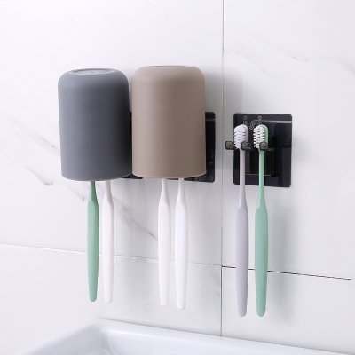 【4格瀝水】壁掛牙刷架 - 浴室無痕收納 商品圖片 1