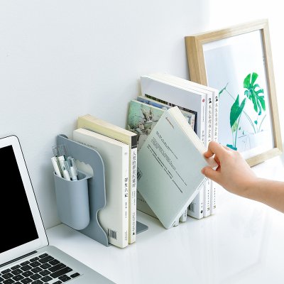 【伸縮調節】桌面書架置物架 - 辦公室書桌筆筒收納