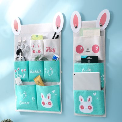 【動物圖案】掛袋 - 多格壁掛帆布收納