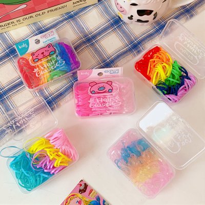 【彩色橡皮筋】盒裝皮筋-糖果色繽紛果凍色 商品圖片 3