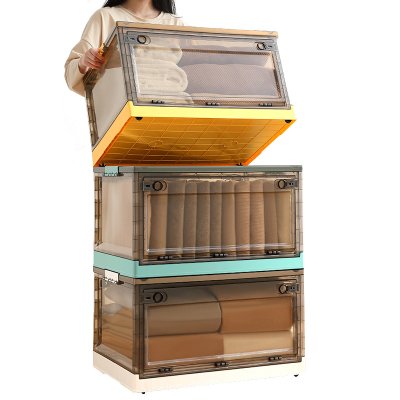 【特大號三開】收納箱 - 茶色滑輪摺疊箱 商品圖片 5