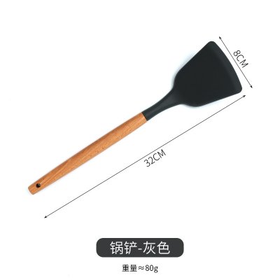 【木柄矽膠】廚具12件組 - 不沾鍋耐高溫套裝 商品圖片 6