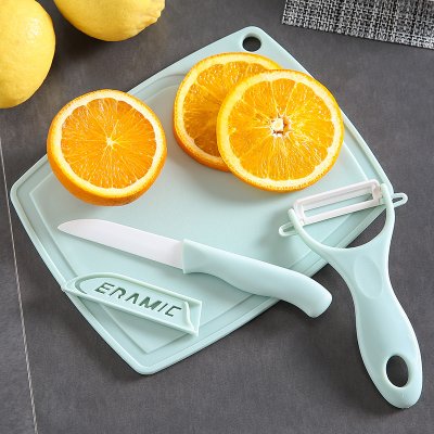 【廚房必備】陶瓷水果刀組 - 家用砧板水果刀削皮刀組合