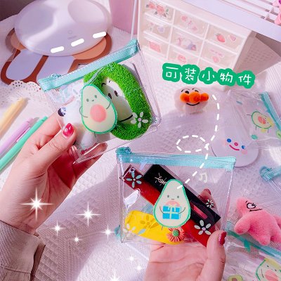 【酪梨圖案】透明收納包-創意拉鍊零錢包 商品圖片 1