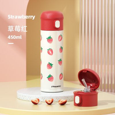 【316不鏽鋼杯】可愛印花-彈跳蓋吸管隨身水壺 商品圖片 7