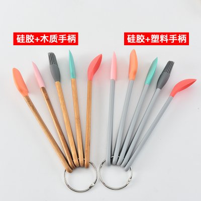【彩色烘焙】工具5件組 - 木柄矽膠鍋鏟刮刀 商品圖片 1
