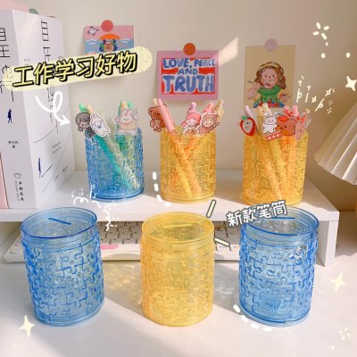 【拼圖式透明】筆筒 - DIY桌面收納筒 商品圖片 2