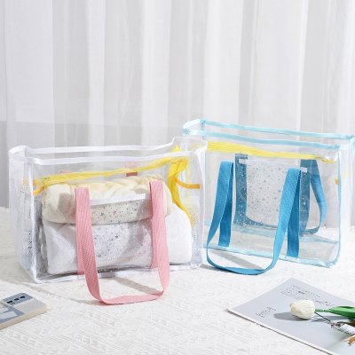 【小清新透明包】防水手提包-沙灘游泳媽媽包 商品圖片 2