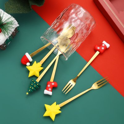 【聖誕餐具四件組】聖誕樹老人-節慶餐具禮物 商品圖片 4