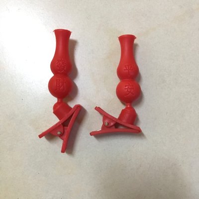 【招財納福】紅色葫蘆插香器 - 中元普渡拜拜夾式香座 商品圖片 1