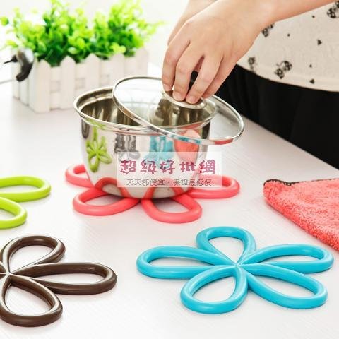 【花朵造型】PVC隔熱墊 - 防滑鍋墊廚房餐墊