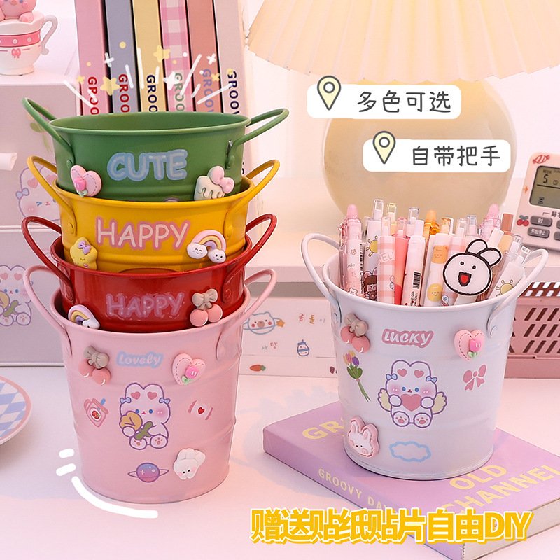 【大容量DIY筆筒】創意筆筒-簡約少女心桌面收納筒