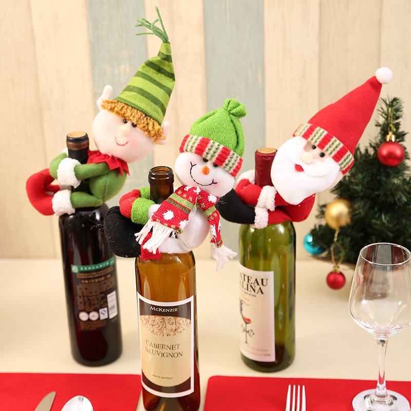 【聖誕限定】聖誕老人雪人酒瓶套 - 中號酒瓶裝飾品