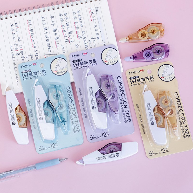 【質感文具】莫蘭迪色修正帶 - 可換替芯環保立可帶
