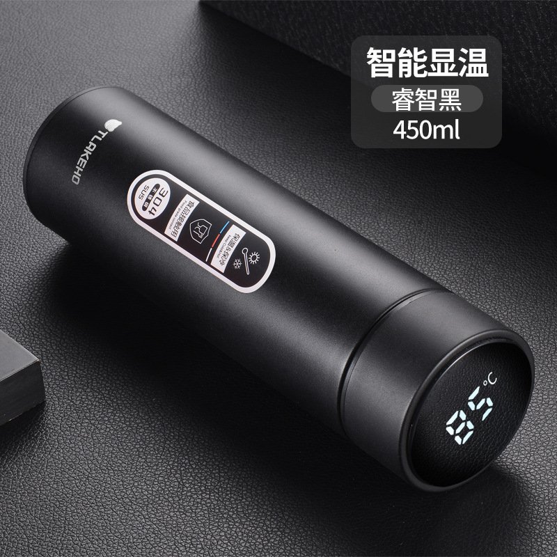 【LED溫顯】304保溫杯 - 智能觸控450ml