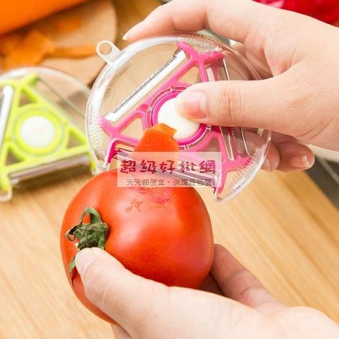 【三合一設計】旋轉削皮器 - 多功能刨絲刀