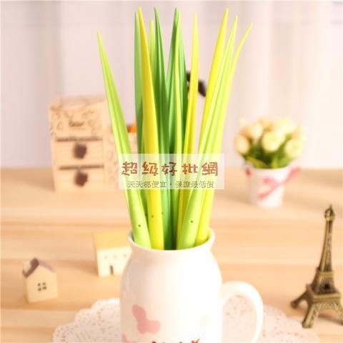 【小草造型】創意中性筆 - 超柔軟矽膠草葉原子筆