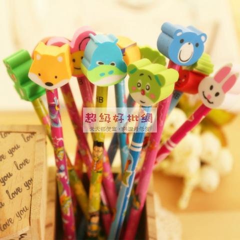 【可愛動物造型】橡皮擦鉛筆 - 創意學生獎品兒童禮物