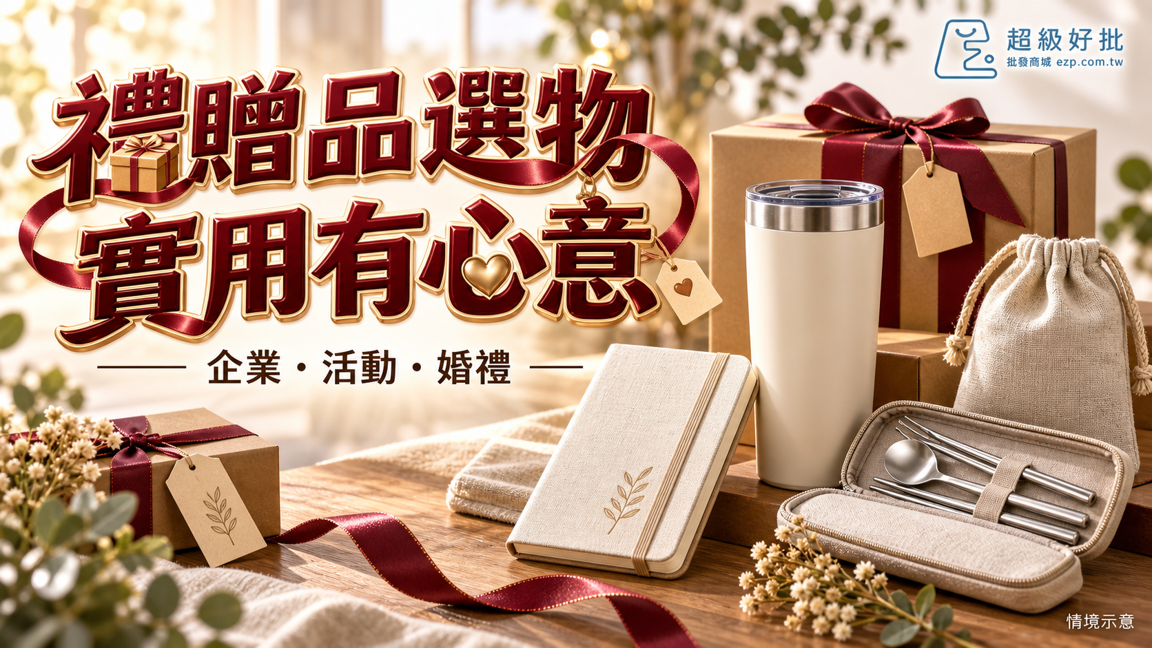 禮贈品選物，實用有心意：企業・活動・婚禮