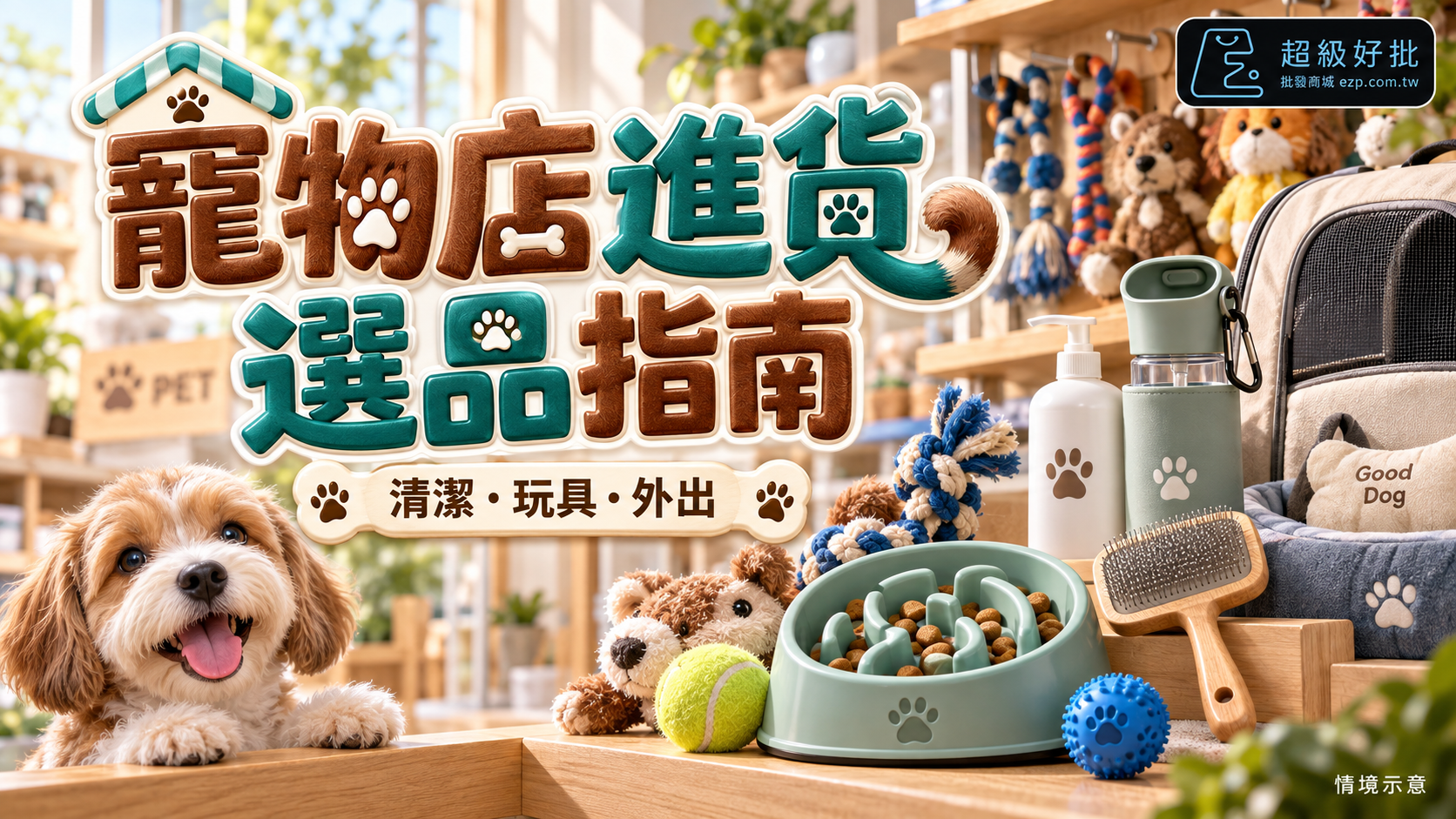 寵物店進貨，選品指南：清潔・玩具・外出