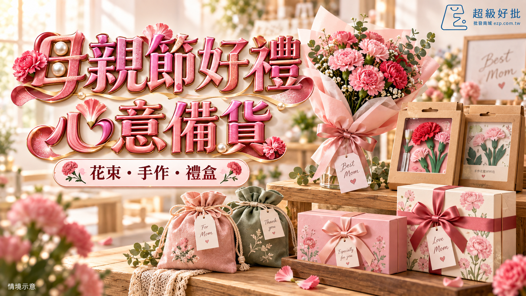 母親節好禮，心意備貨：花束・手作・禮盒