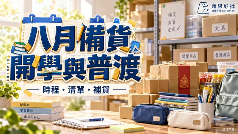 八月備貨，開學與普渡：時程・清單・補貨