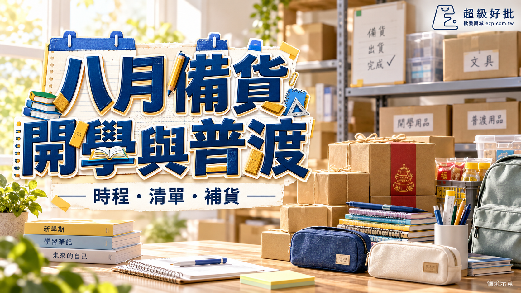 八月備貨，開學與普渡：時程・清單・補貨